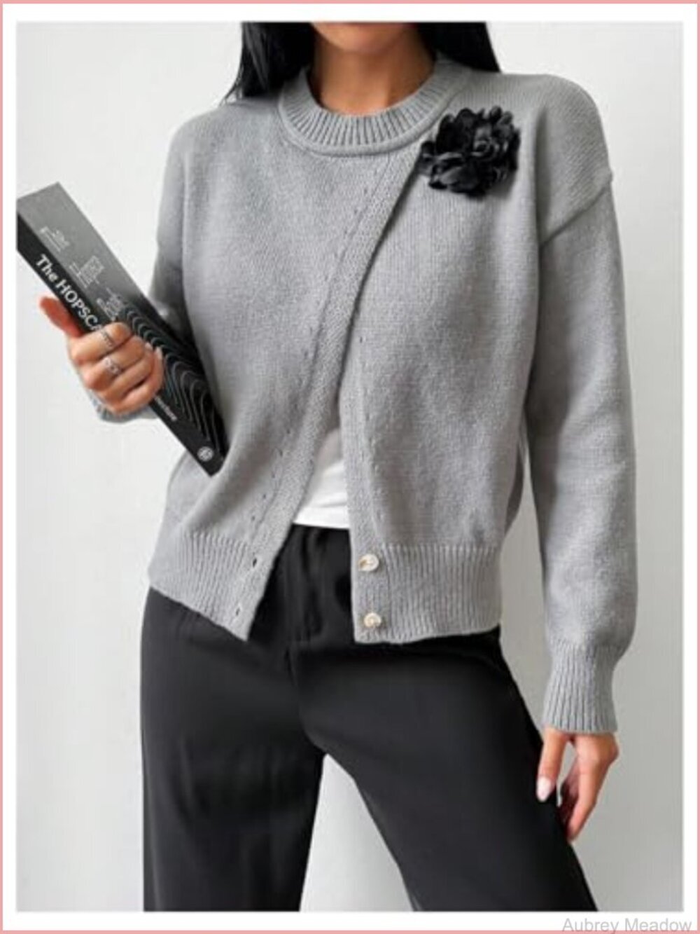 Lightweight Knit Cardigan Sweater Long Sleeve Button Down Going Out - Picture 3 of 5